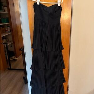 Lulu's Black Strapless Maxi Dress